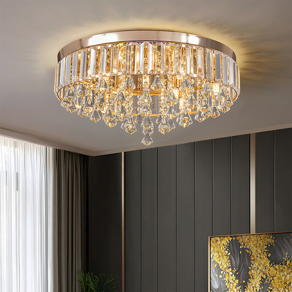 Modern Crystal Ceiling Light Fixture Flush Mount Ceiling Lights