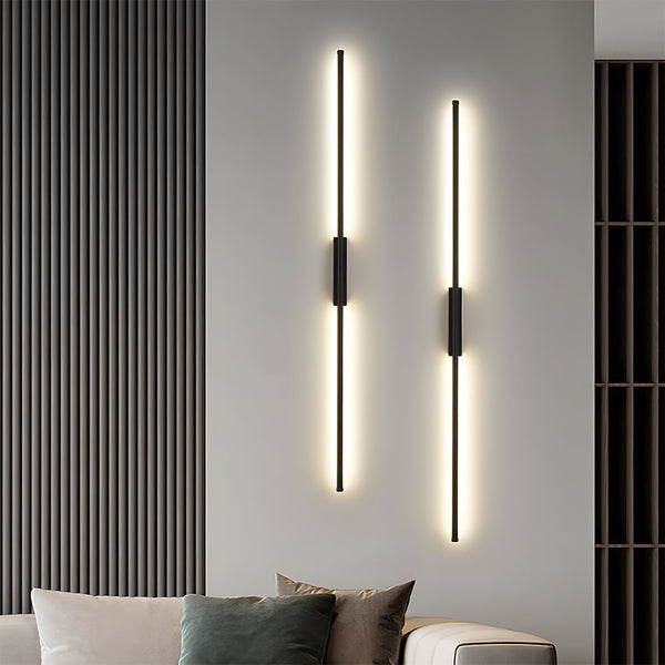 Black Long Strip LED Linear Wall Sconce
