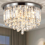 Modern Crystal Droplets Flush Crystal Ceiling Lights