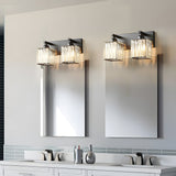 Modern Vanity Lights Fixtures Crystal Glass Wall Sconces