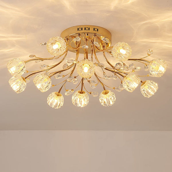 Nordic Modern Glass Flower Ceiling Lamp