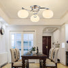 Modern Glass Ball Shade 3/5-Light Semi Flush Ceiling Lights