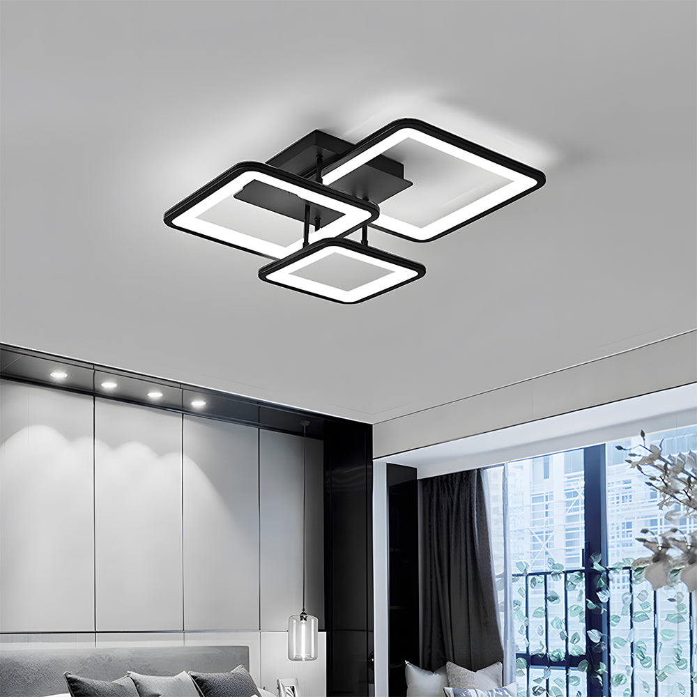 Modern LED Ceiling Light, Black Acrylic Ceiling Lamp