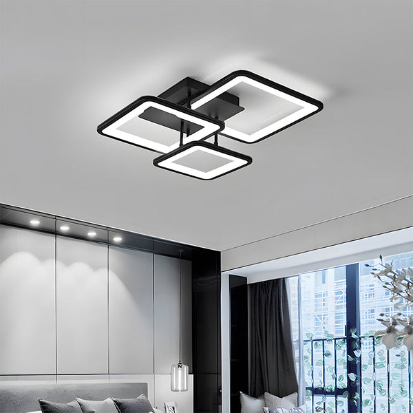 Modern LED Ceiling Light, Black Acrylic Ceiling Lamp