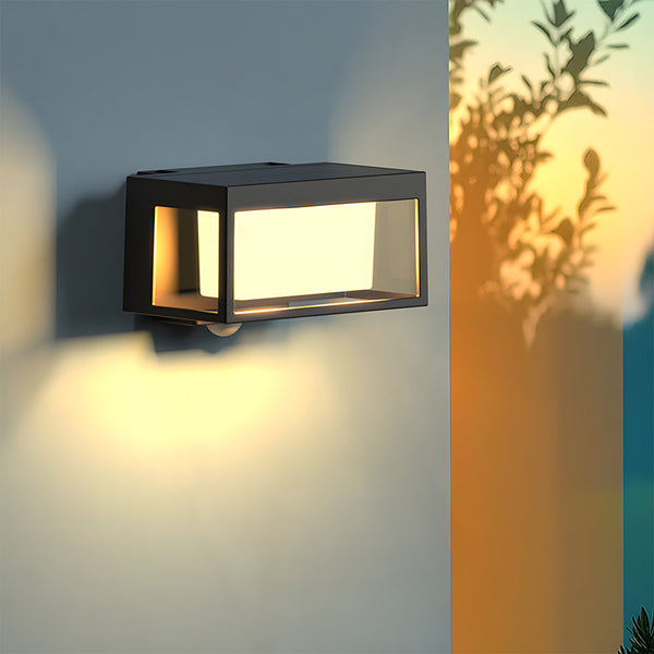 Waterproof Solar Wall Sconce With Motion Sensor