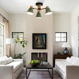 Wooden Close To Ceiling Lamps