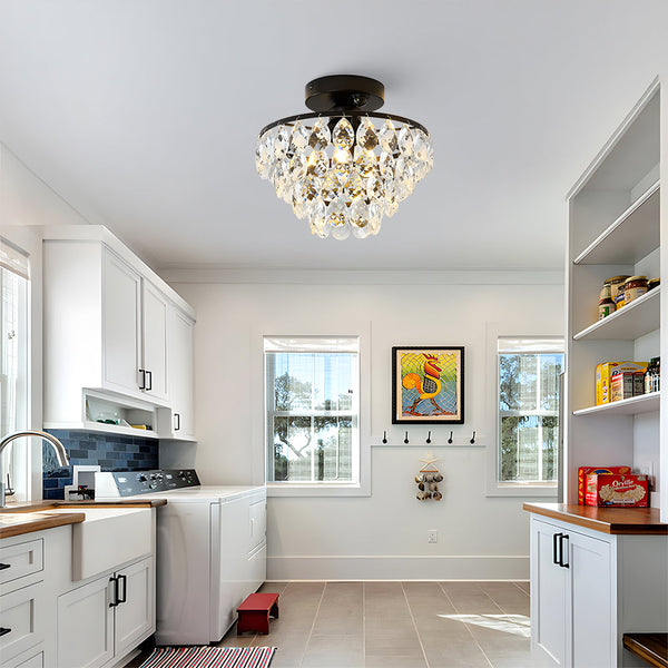 Crystal Semi Flush Mount Ceiling Lights
