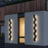 Modern Wave LED Outdoor Wall Lamp Waterproof Exterior Wall