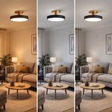Modern LED Black Circular Semi Flush Ceiling Lights