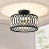 Contemporary Semi Flush Mount Crystal Hall Ceiling Lights