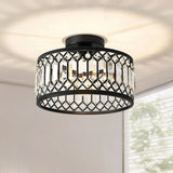 Contemporary Semi Flush Mount Crystal Hall Ceiling Lights