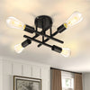 Sputnik Black Semi Flush Mount Ceiling Light