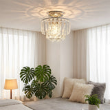 Modern Droplet Crystal Ball Semi Flush Mount Ceiling Lights