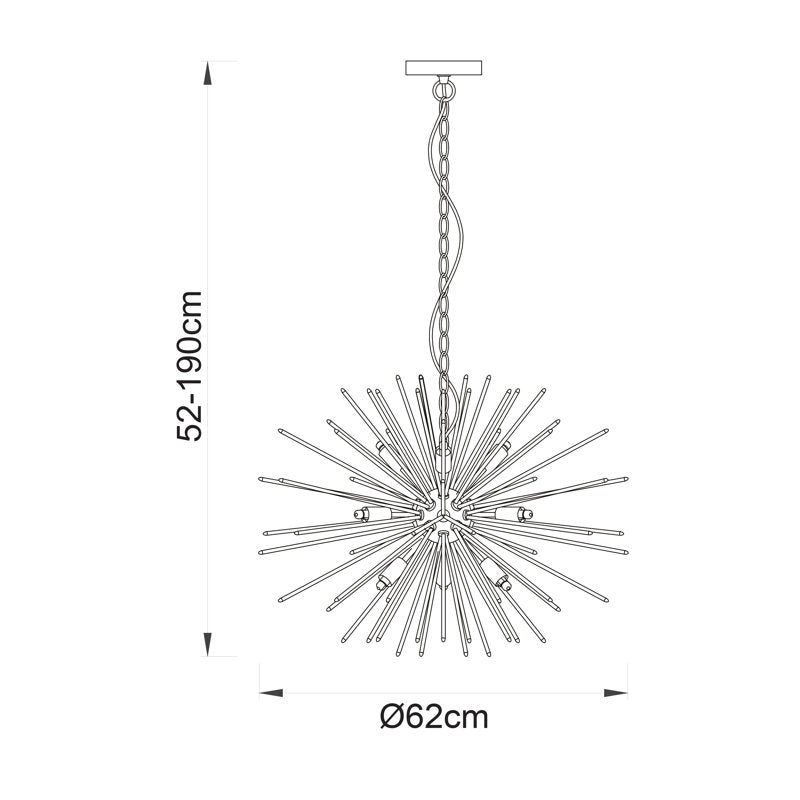 Alexus 9-Light Sputnik Chandelier