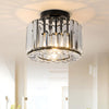 Modern Crystals Semi Flush Mount Ceiling Light