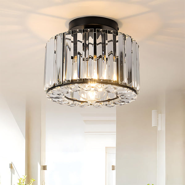 Modern Crystals Semi Flush Mount Ceiling Light