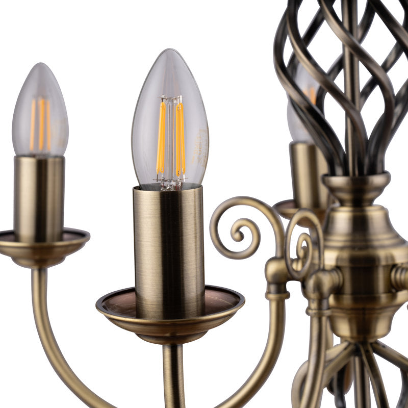 Bratton 5-Light Twist Candle Style Chandelier