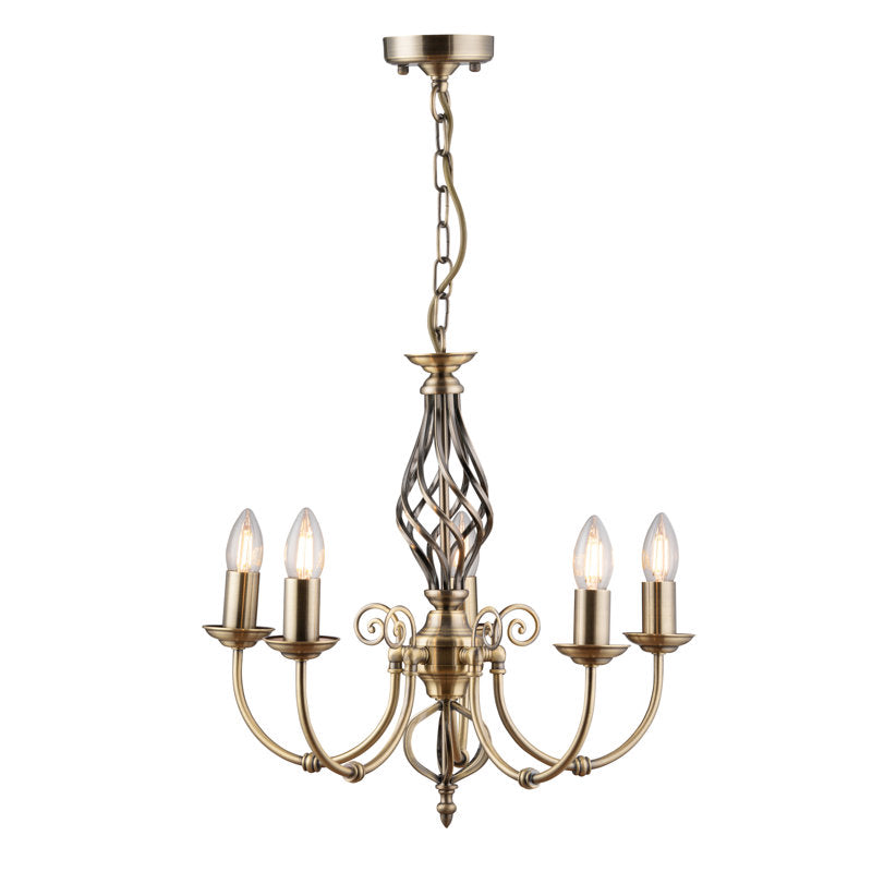 Bratton 5-Light Twist Candle Style Chandelier