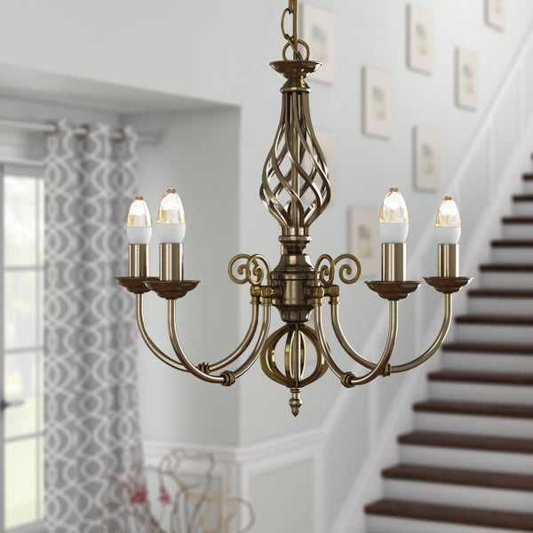 Bratton 5-Light Twist Candle Style Chandelier