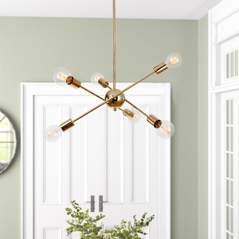 Braunste 6-Light Industrial Sputnik Chandelier