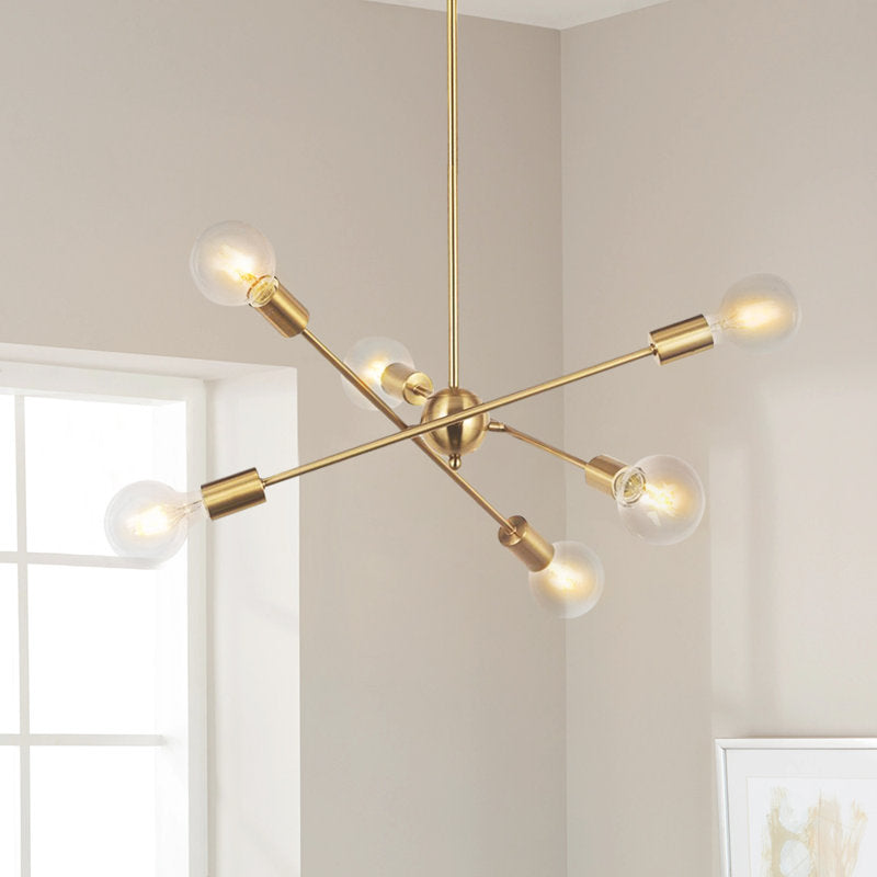 Braunste 6-Light Industrial Sputnik Chandelier