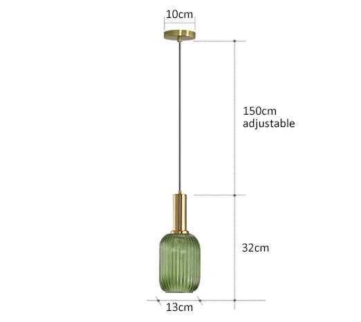 Retro Restaurant Colorfull Glass Pendant Lights Creative Living Room