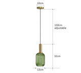 Retro Restaurant Colorfull Glass Pendant Lights Creative Living Room