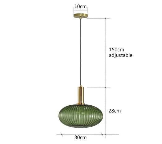 Retro Restaurant Colorfull Glass Pendant Lights Creative Living Room