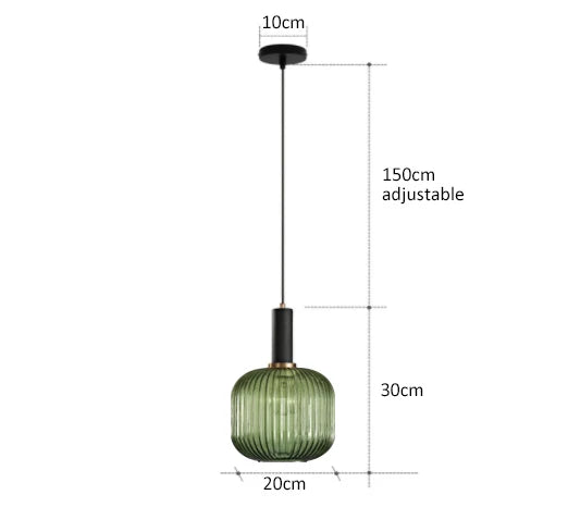 Retro Restaurant Colorfull Glass Pendant Lights Creative Living Room