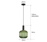 Retro Restaurant Colorfull Glass Pendant Lights Creative Living Room