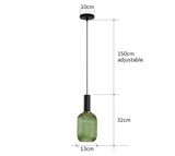 Retro Restaurant Colorfull Glass Pendant Lights Creative Living Room