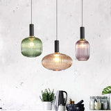 Retro Restaurant Colorfull Glass Pendant Lights Creative Living Room