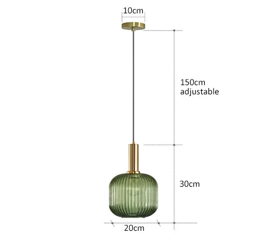 Retro Restaurant Colorfull Glass Pendant Lights Creative Living Room