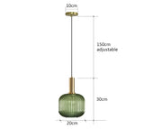 Retro Restaurant Colorfull Glass Pendant Lights Creative Living Room