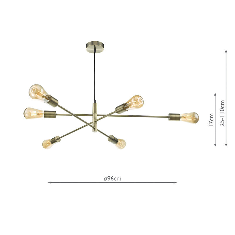 Klos 6-Light Sputnik Chandelier