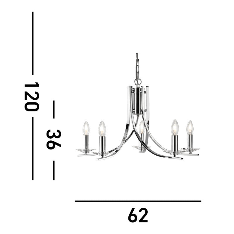 Pamelia 5-Light Candle Style Chandelier