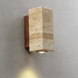 Wabi Sabi Yellow Marble Wall Lamp LED Bedside Japan