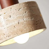 Modern Popular Wabi Sabi Travertine Droplight Over Dining Desk
