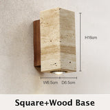 Wabi Sabi Yellow Marble Wall Lamp LED Bedside Japan