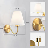 Modern Fabric Wall Lamps Retro Bedside Wall Lamp Living