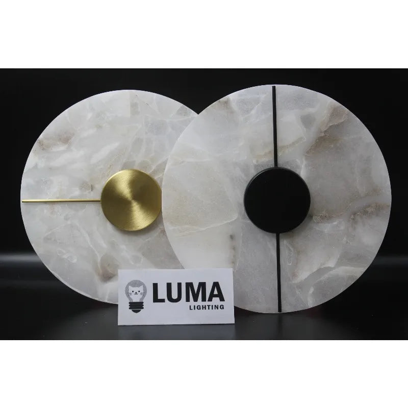 Modern Luxury Creative Natural Marble Copper Wall Light