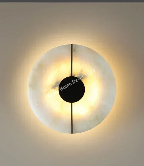 Modern Luxury Creative Natural Marble Copper Wall Light