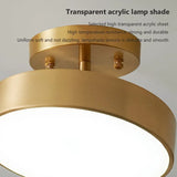 Modern LED Ceiling Light Copper Lamp