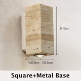 Wabi Sabi Yellow Marble Wall Lamp LED Bedside Japan