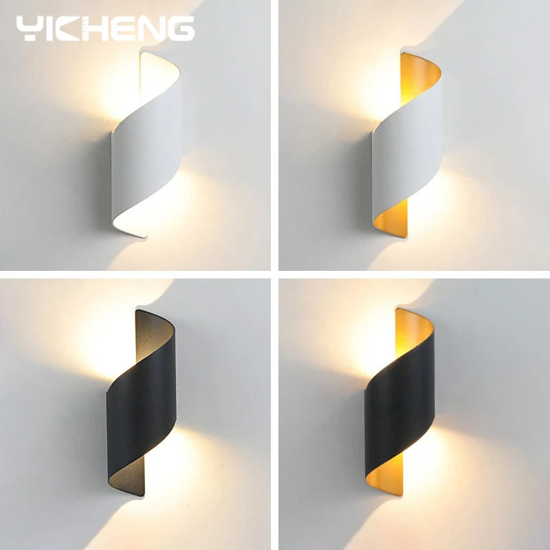 Spiral Design LED Wall Lamp 10W Indoor Wall Lights