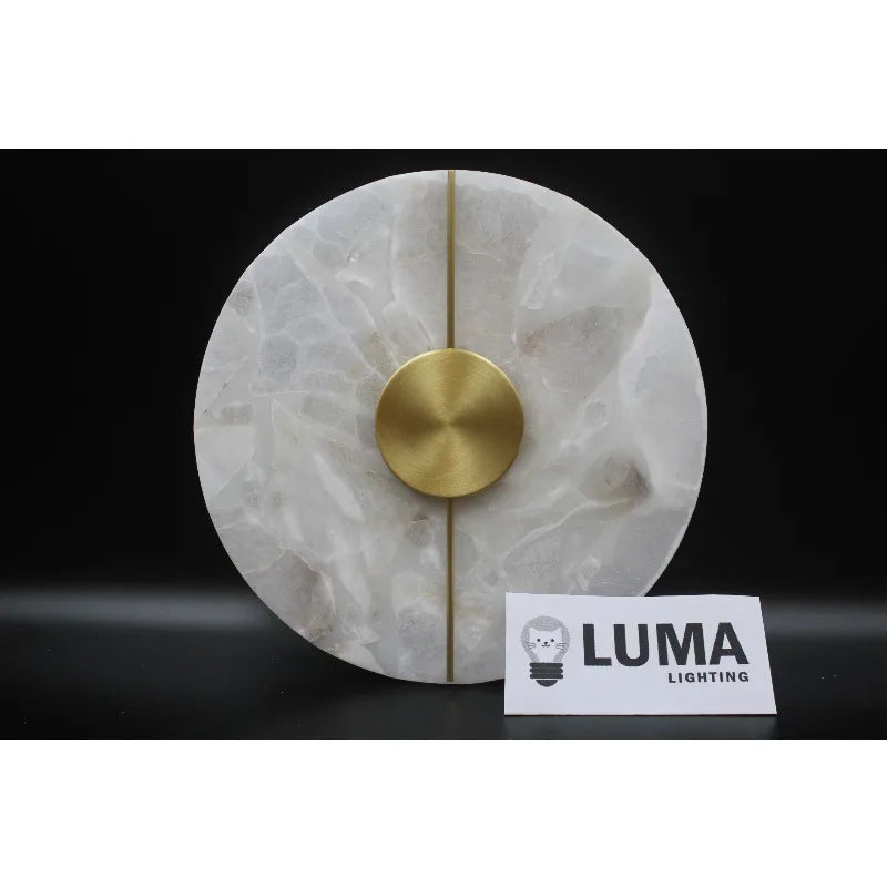 Modern Luxury Creative Natural Marble Copper Wall Light