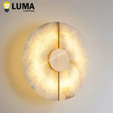 Modern Luxury Creative Natural Marble Copper Wall Light