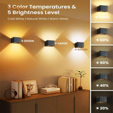 Wireless Rechargeable Battery-Powered Wall Light With Motion Sensor And