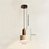 Modern Popular Wabi Sabi Travertine Droplight Over Dining Desk