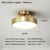 Modern LED Ceiling Light Copper Lamp